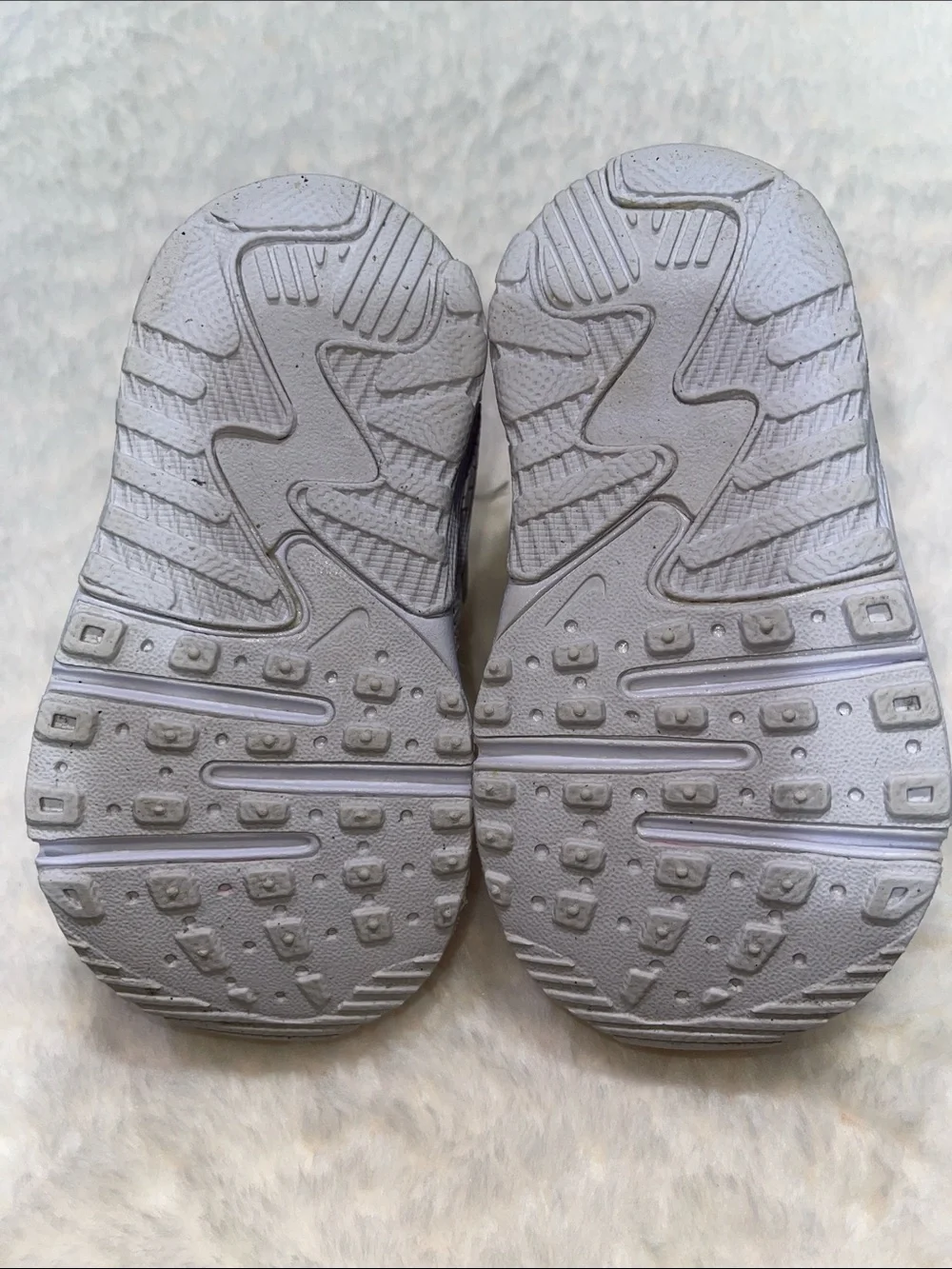 Nike Air Max Toddler White Mesh & Leather Sneakers